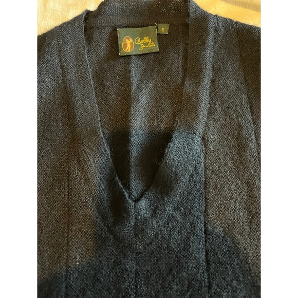 Bobby Jones Golf‎ Vest Mens Small V-Neck Alpaca Wool  Sleeveless Black Sweater - Picture 2 of 4